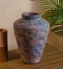 (1Pc) Pink & Blue Terracotta Decorative Vase For Living Room Decor