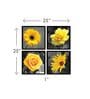 Floral Yellow Engineered Wood Framed Floral Art Print Set of 4