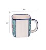 Arctic Flowers of Ecstasy Sky Blue 150 ml Ceramic (Set of 4) Tea Cups