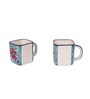 Arctic Flowers of Ecstasy Sky Blue 150 ml Ceramic (Set of 4) Tea Cups