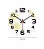 Flowers Printed  Wood Wall Clock In White