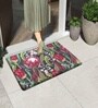 Flowers PVC 16x24 Inches Anti Skid Door Mat