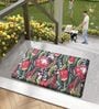 Flowers PVC 18x30 Inches Anti Skid Door Mat