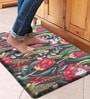 Flowers PVC 18x30 Inches Anti Skid Door Mat