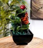 Flowing Leaf Indoor Table Fountain (Green & Beige)