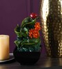 Flowing Leaf Indoor Table Fountain (Green & Beige)