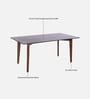 Floyd Sheesham Wood 6 Seater Dining Table with Tinted Glass Top In Provincial Teak Finish
