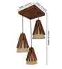 Flue Brown Solid Wood Cluster Hanging Lights