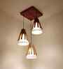 Flue Brown Solid Wood Cluster Hanging Lights
