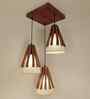 Flue Brown Solid Wood Cluster Hanging Lights