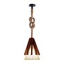 Flue Brown Solid Wood Single Hanging Light