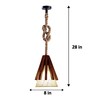 Flue Brown Solid Wood Single Hanging Light
