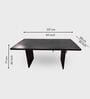 Flute Wooden 4 Seater Dining Table Set In Brown Finish