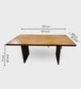 Flute Wooden 4 Seater Dining Table Set In Honey Gold Finish