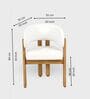 Flute Wooden 4 Seater Dining Table Set In Honey Gold Finish