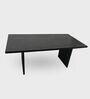 Flute Wooden 6 Seater Dining Table Set In Brown Finish