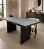 Flute Wooden 6 Seater Dining Table Set In Brown Finish