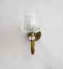 Fluted Clear Tulip Glass Wall Sconce