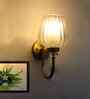 Fluted Clear Tulip Glass Wall Sconce