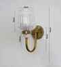 Fluted Clear Tulip Glass Wall Sconce
