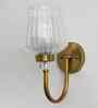 Fluted Clear Tulip Glass Wall Sconce