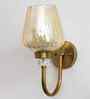 Fluted Gold Tulip Glass Wall Sconce