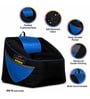 Flux All Weather Water Resistant Bean-Filled Gaming Chair in Black and Blue Colour