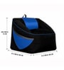 Flux All Weather Water Resistant Bean-Filled Gaming Chair in Black and Blue Colour