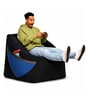 Flux All Weather Water Resistant Bean-Filled Gaming Chair in Black and Blue Colour