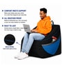 Flux All Weather Water Resistant Bean-Filled Gaming Chair in Black and Blue Colour
