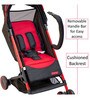 Fly Light Stroller cum Pram in Red & Black Colour