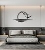 Flying Birds River Sunset Silhouette Metal Art Wall Decor