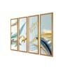 Flying Deer Multicolour Canvas Framed Landscape Art Panel Set of 4