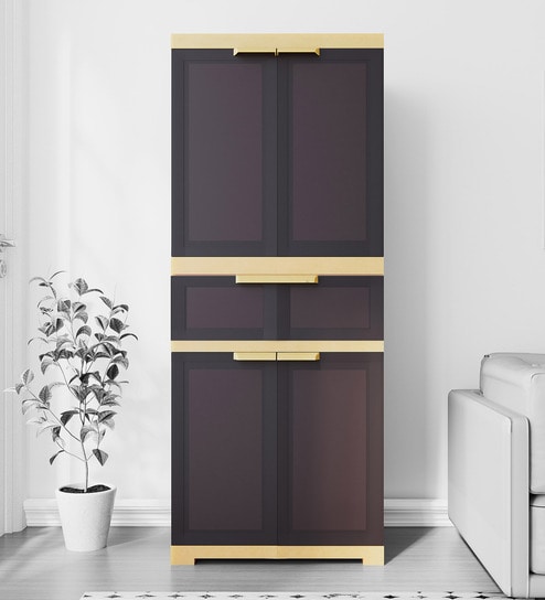 Fmdr1C Plastic 2 Door  Cabinet in Brown Colour