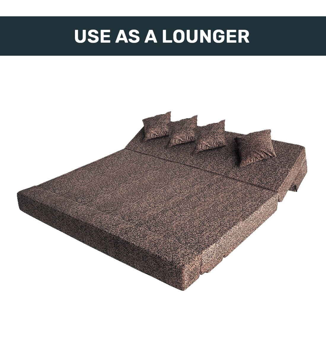 Buy Foldable (72x72) 4 Seater King Size 7 inches Foam Sofa Cum Foldable