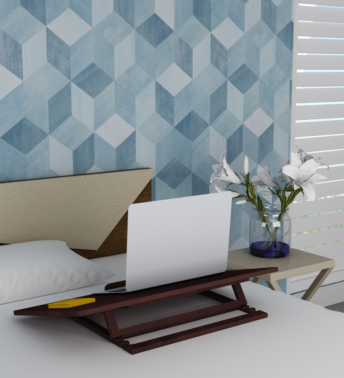 Foldable Laptop Table in Brown Colour