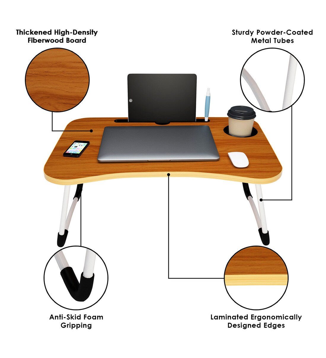 Buy Foldable multipurpose Laptop table by Storyhome Online Portable Tables Portable Tables