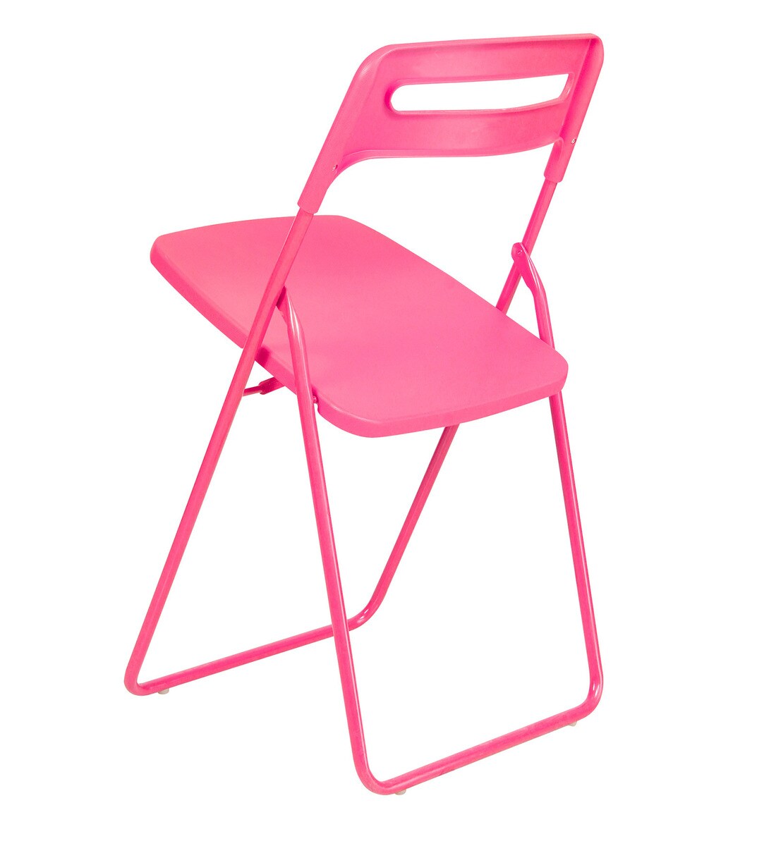 Buy Folding Metal Chair in Pink Colour by Storyhome Online Metal