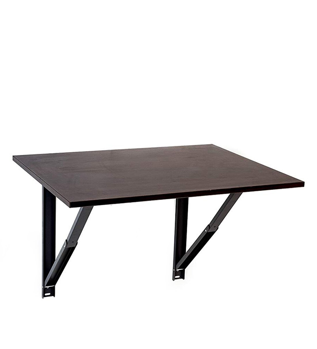 Buy Benjamin Wall Mounted Foldable Study Table in Dark Walnut Colour by