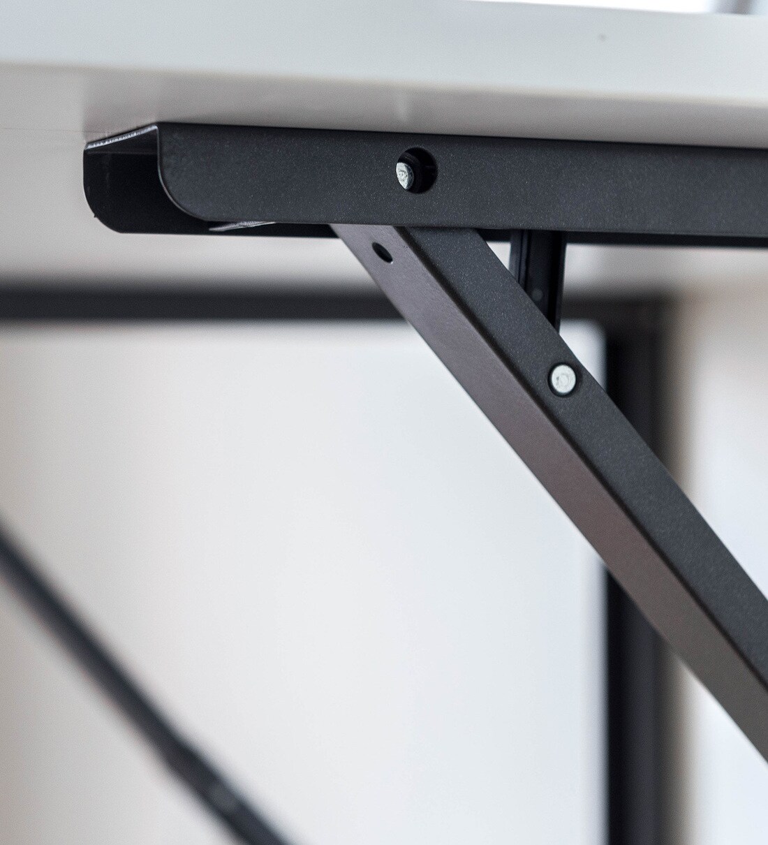 Buy Folding Wall Mounted Study Table (large) in Glossy White Colour by