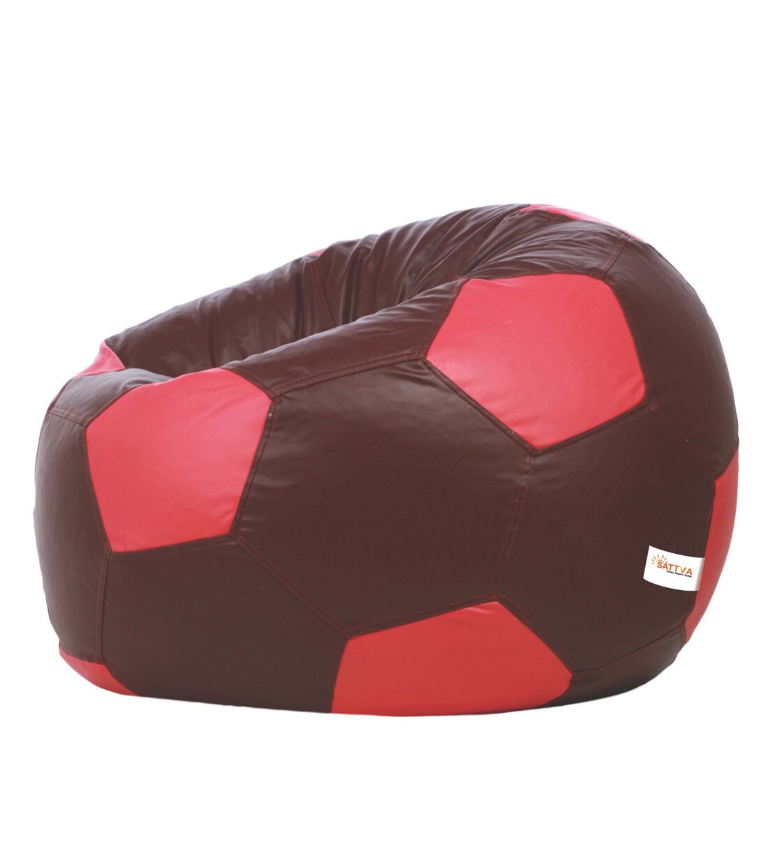 Buy FootBall XXXL Bean Bag with Beans in Maroon & Pink Colour by Sattva ...