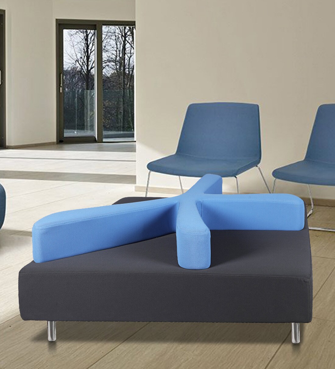 Buy Accent Chair In Grey and Blue Colour By Lakdi Online - Tolix ...