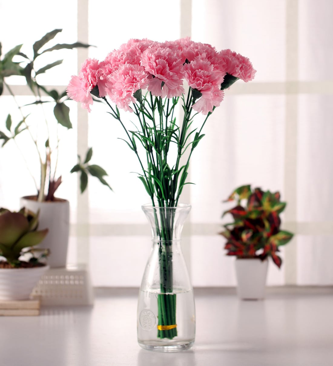 Buy Pink Polyester Carnation Stem Artificial Flowers at 14% OFF by ...