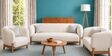 Forum  Beige Suede Upholstery  Sofa Set