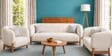 Forum Suede Upholstery 3+2+1+1 Sofa Set In Beige Color