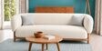 Forum  Beige Suede Upholstery 3 Seater Sofa Set