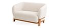 Forum Suede Upholstery 3+2+1+1 Sofa Set In Beige Color