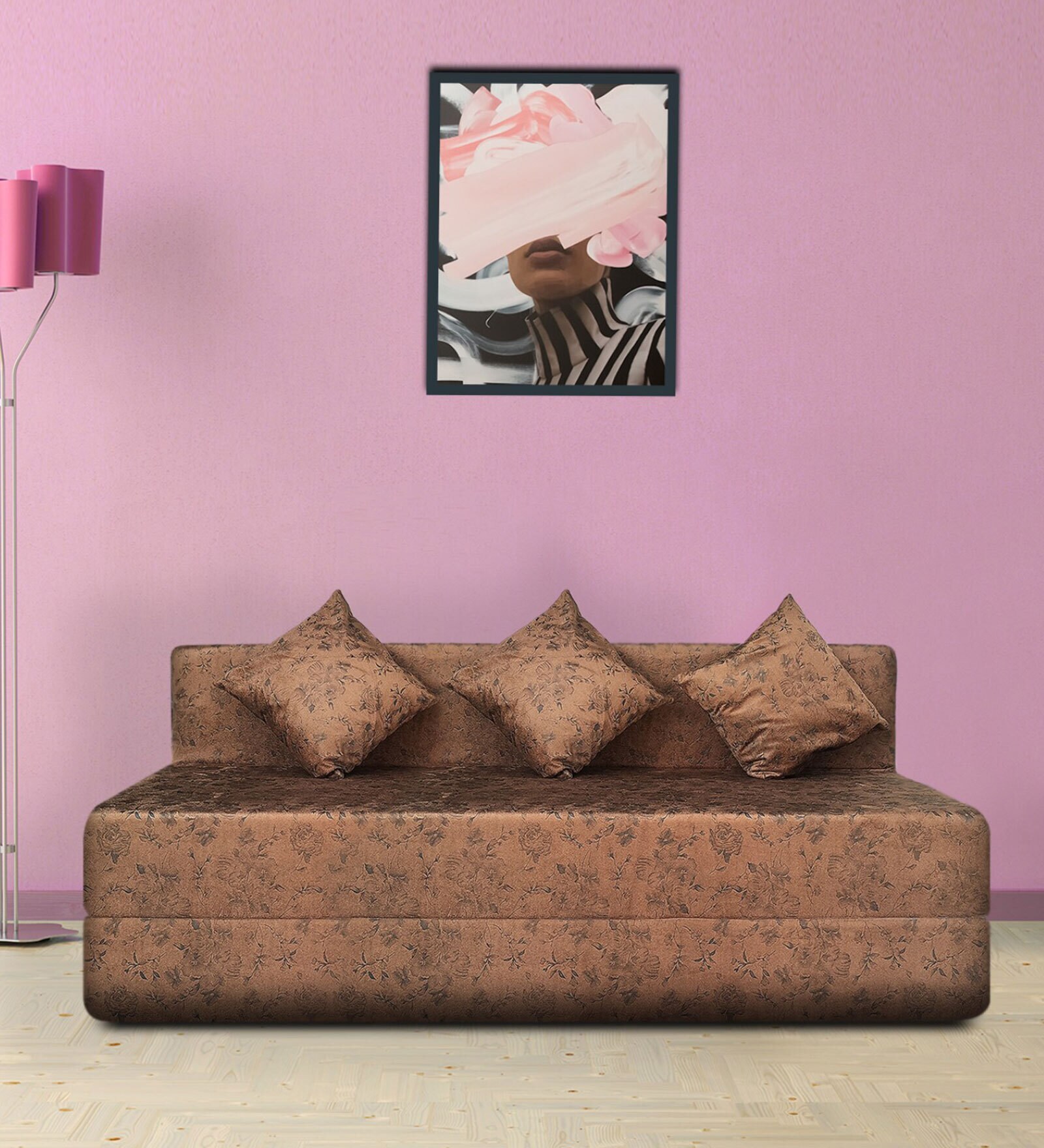 Foldable 3 Seater 7 inches Queen Size Foam Sofa Cum Foldable Mattress