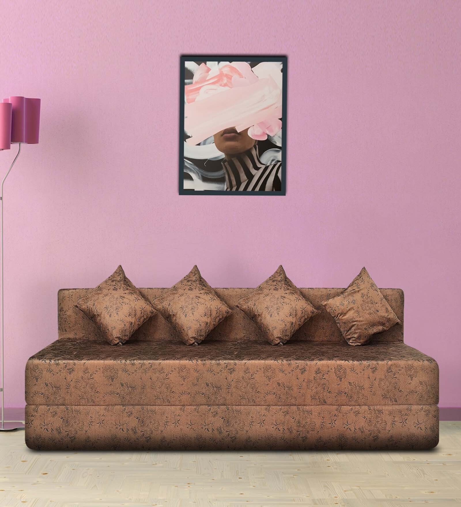 Foldable 4 Seater King Size 7 inches Foam Sofa Cum Foldable Mattress