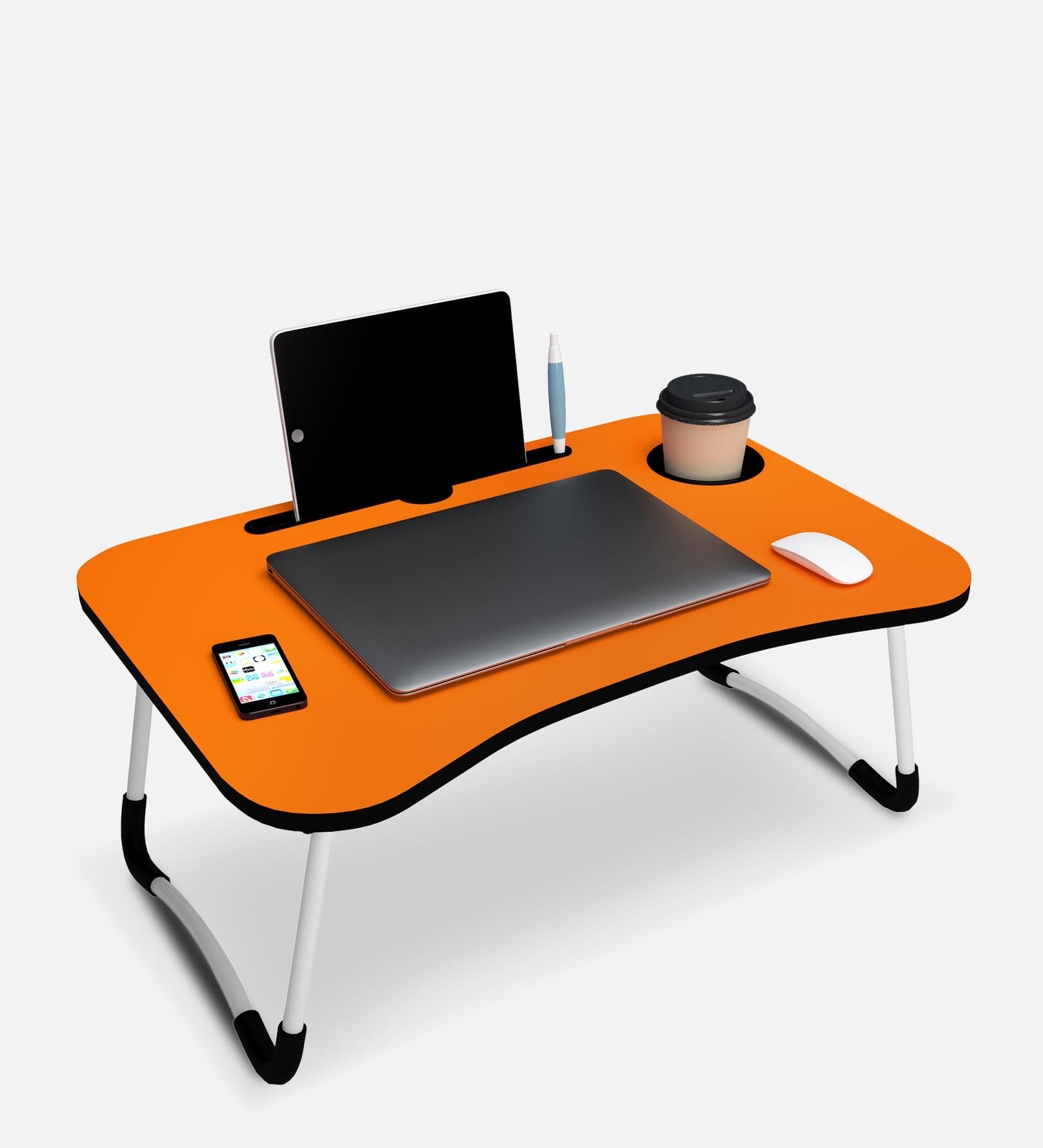 Buy Portable Table in Orange Finish at 72% OFF by Story@Home | Pepperfry